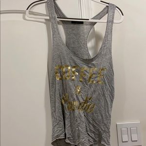 Coffee & Cardio Top by Recycled Karma Size Medium